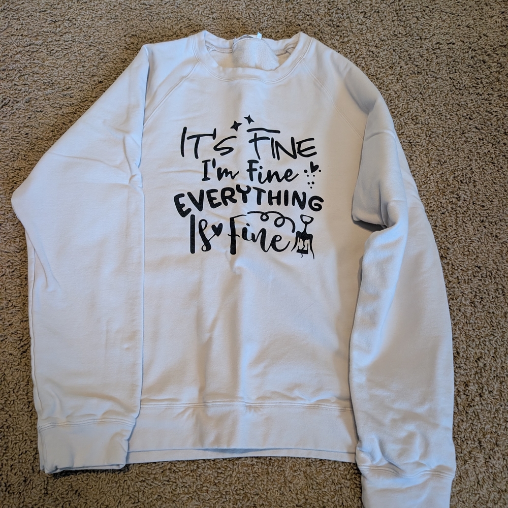 Casual White Graphic Women's Sweater